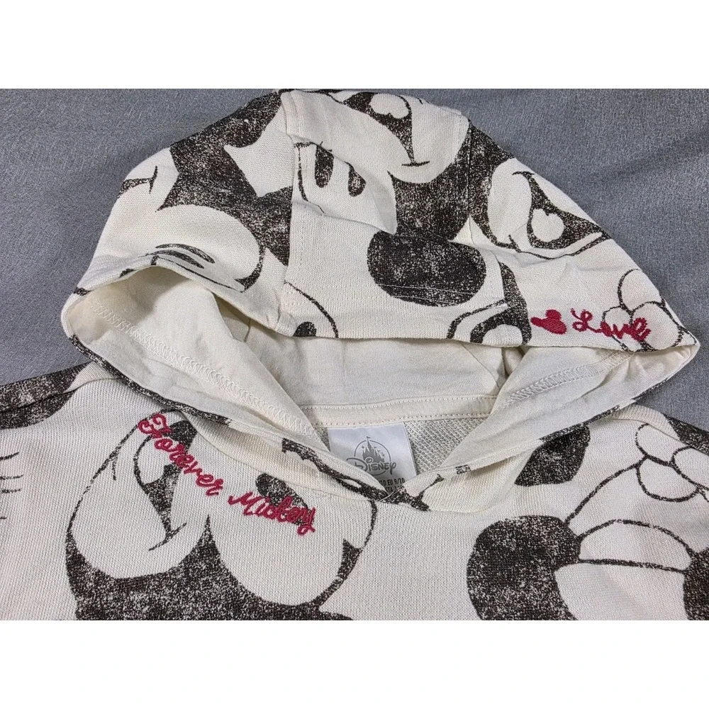 NWOT Disney Mikey Minnie Mouse Girls Youth‎ 9/10 Long Sleeve Terry Hooded Dress